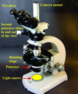 A standard polarizing microscope