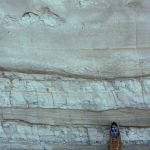 The thicker, upper unit is is a laminated Tb Bouma interval with mudstone rip-up clasts, and a partly eroded-disrupted Td interval at the top - traced laterally this unit becomes composite.  The thick mudstone beds are probably a combination of Td,e intervals.  Takapuna Beach, Auckland.