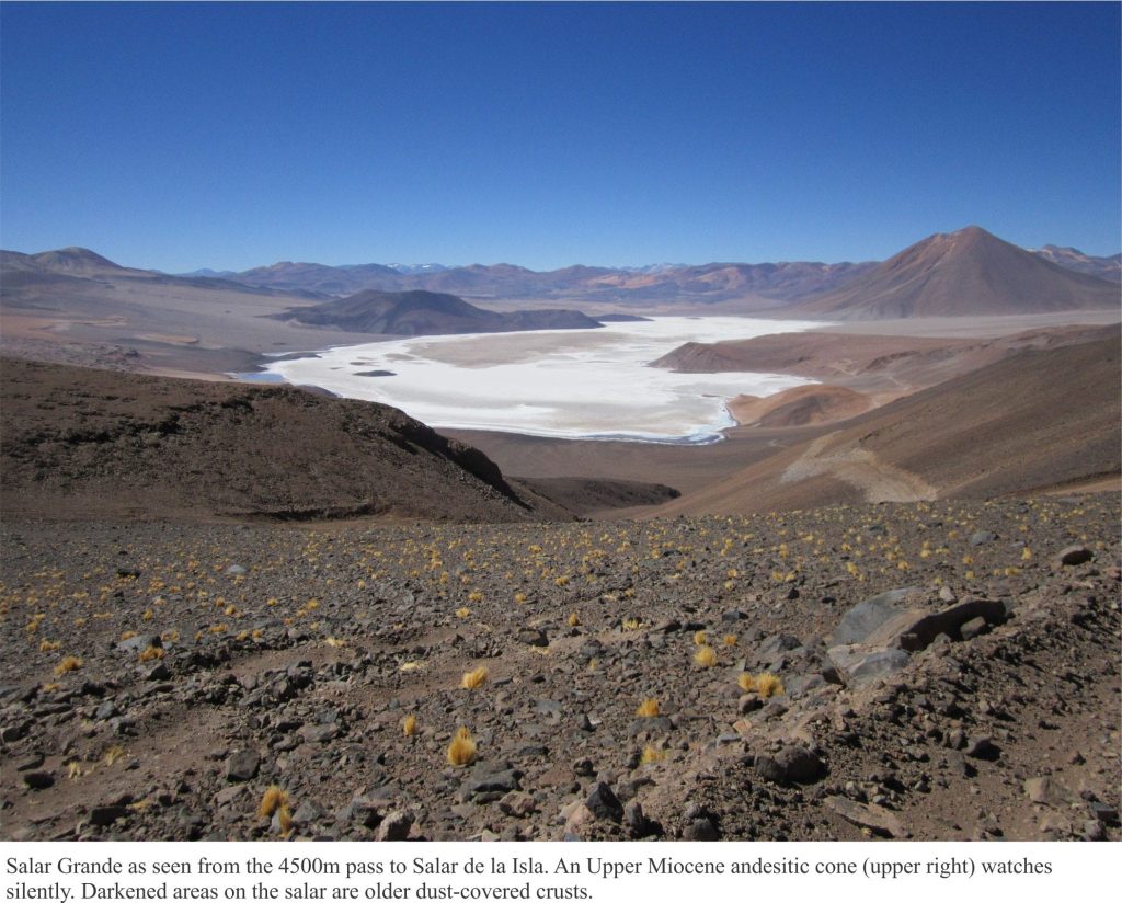 Salar Grande viewed from a pass at 4500 m.