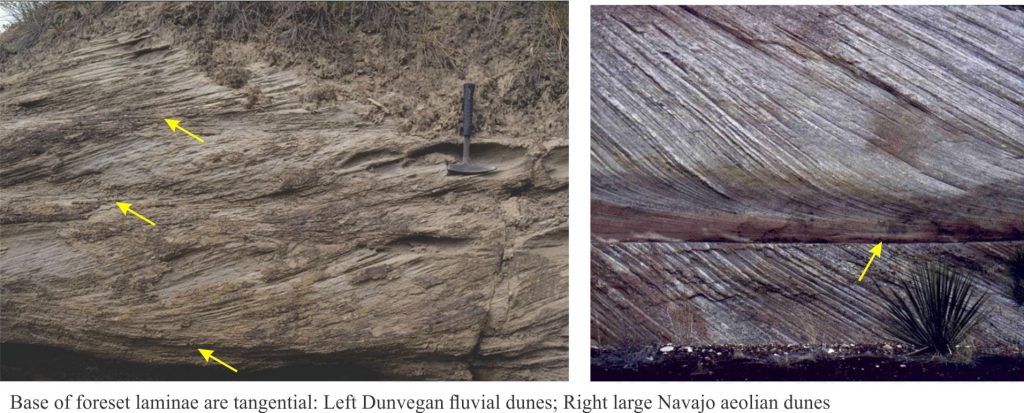 Images showing typical tabular crossbed set geometry