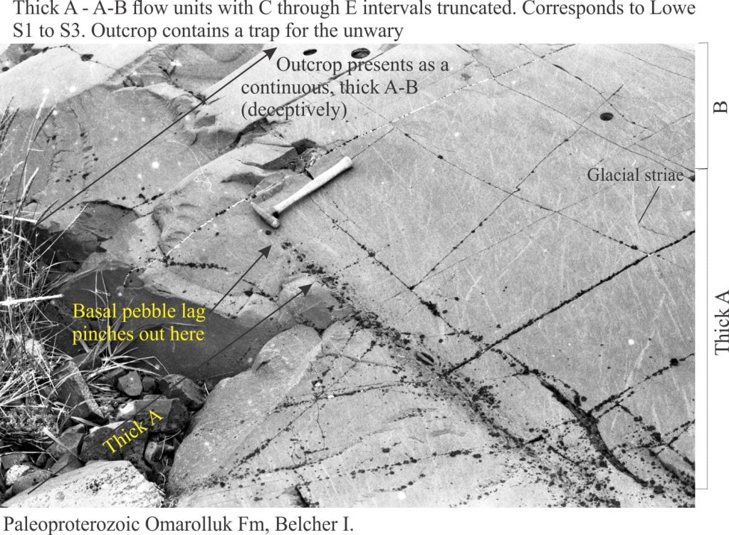 Oblique view of Thick A-B turbidites