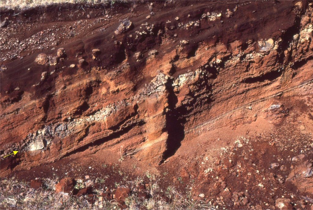 Airfall tuff and blocks, Haleakala volcano, Hawaii.