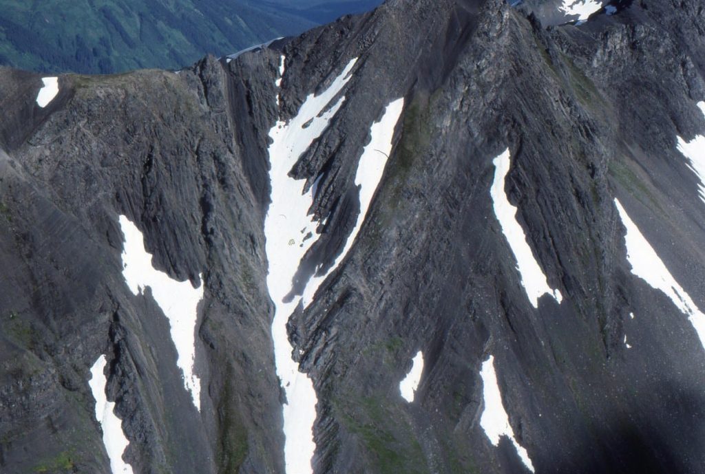 Paired isoclinal anticline-syncline fault propagation folds, Bowser Basin, northern British Columbia.